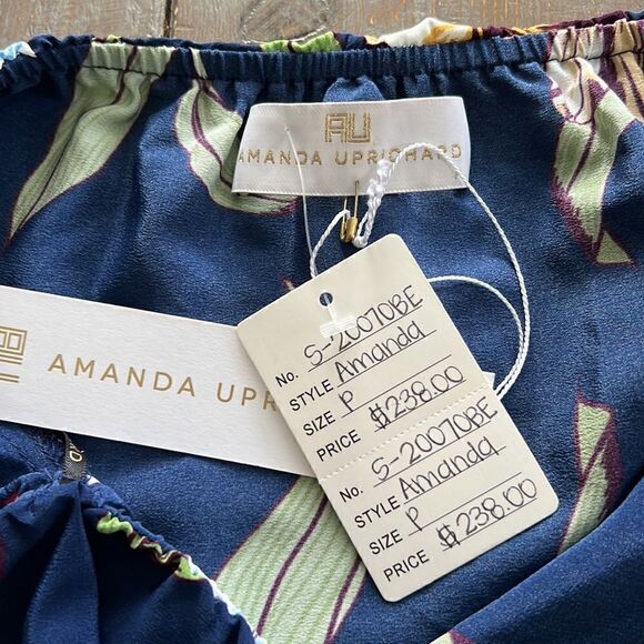 NWT Amanda Uprichard Silk Floral Off the Shoulder Mini Dress - XS - Picture 8 of 10